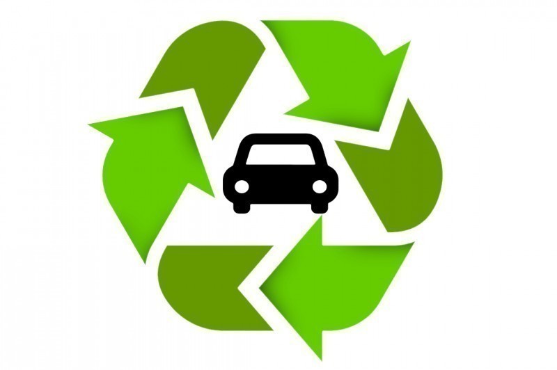 Motor Breaker - recycling symbol and car